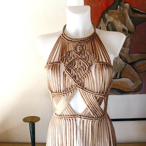 FAST SHIPPING Rave outfit, Burning man Festival outfit, Terracotta macrame dress,  Festival clothing women rave, Dune dress, Festival dress