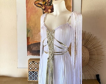 white and gold goddess dress Women's White and Gold Roman Goddess Costume main image 1