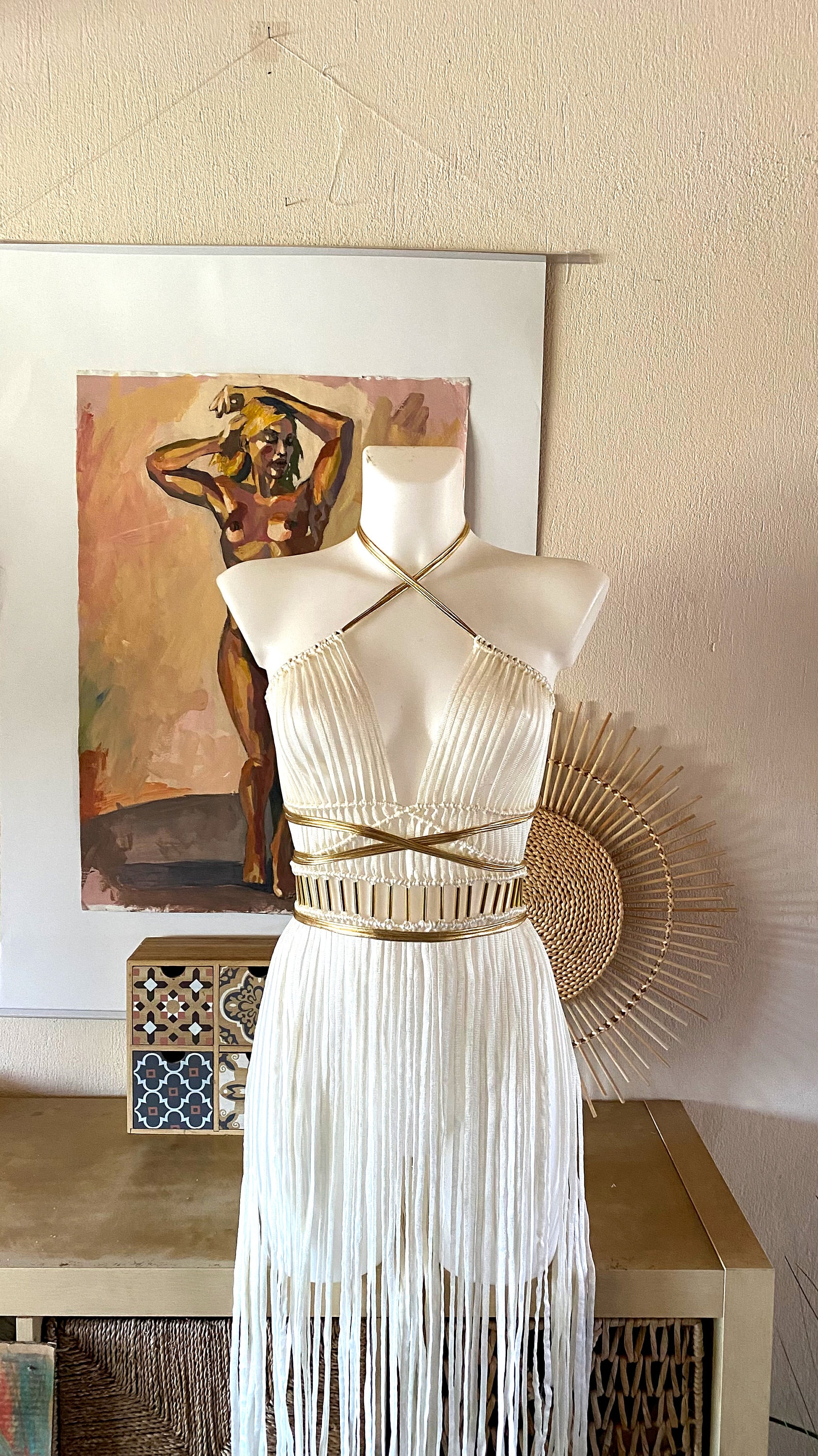macrame festival dress Festival Macrame dress, Burning man Outfit, Macrame dress, Festival clothing main image 1