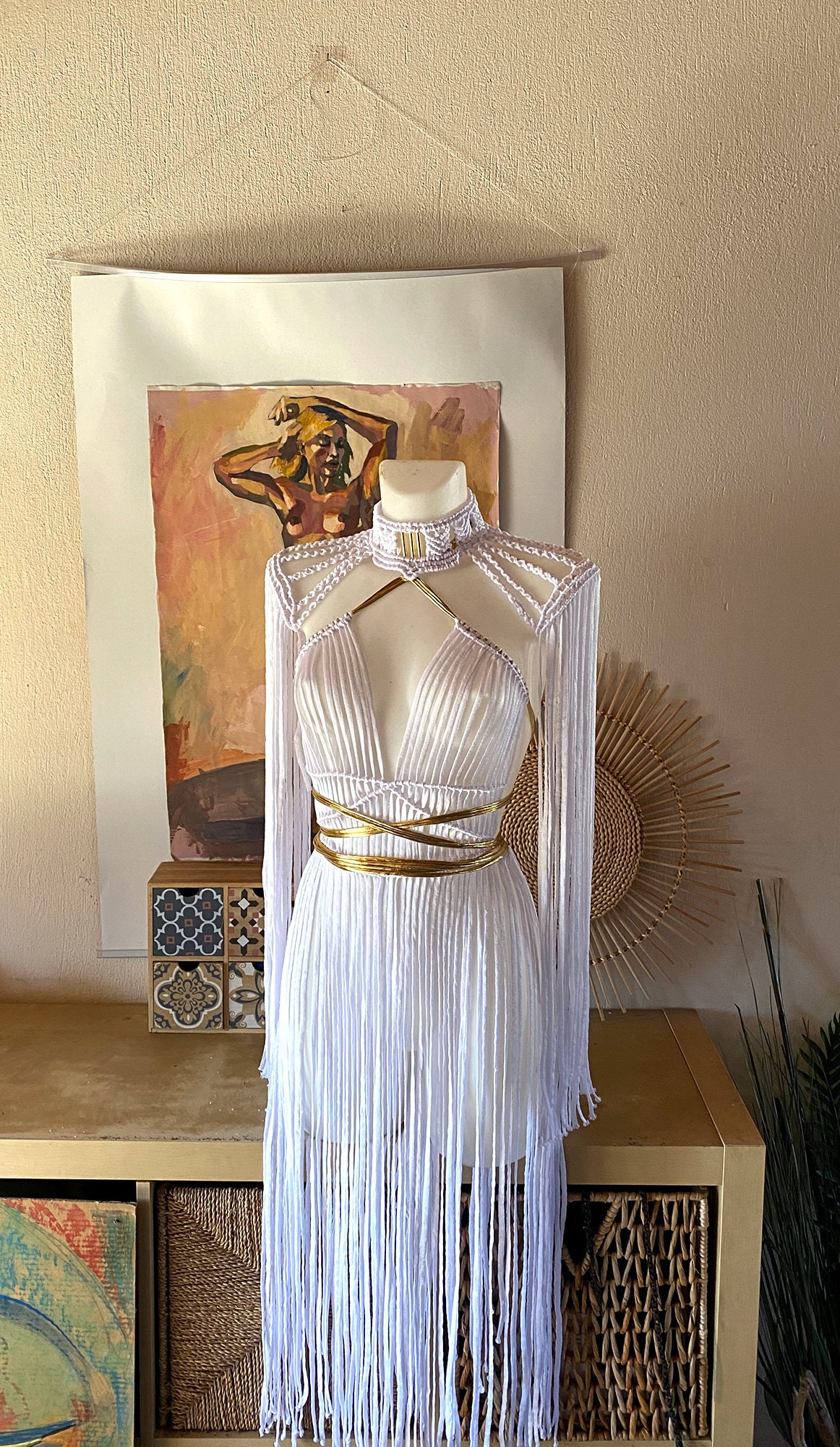 macrame festival dress Rainbow Macramé Festival Cover-Up