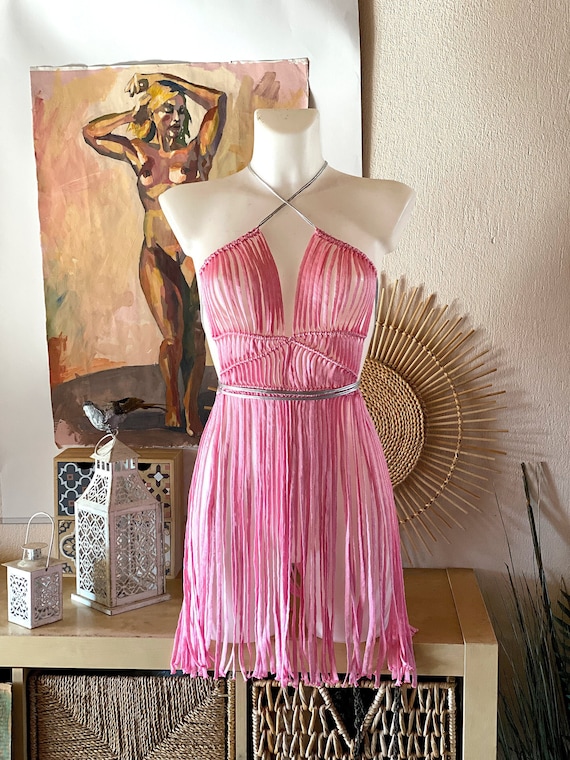 hot pink festival dress Women's Ayani Mini Dress Hot Pink in Size Small by Outcast