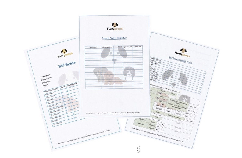 Puppy Health Check Record Etsy