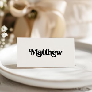 Marques de lieu de mariage modernes imprimés, marque-places de mariage, papeterie de table de mariage, cartes de visite, papeterie le jour