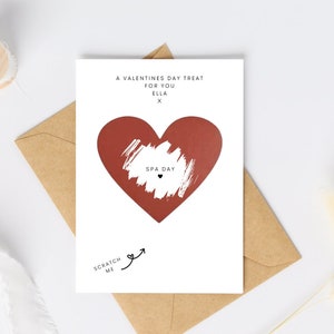 Valentinstag Kratzkarte, personalisierte Kratzkarte, Valentinstag Geschenk, Kratzer Überraschung, Kratzeranzeige, Leckerli für Sie, personalisiert