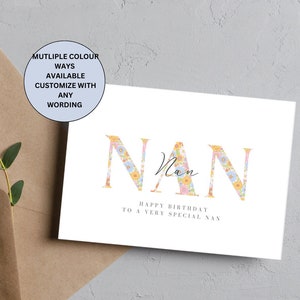 biglietto d'auguri personalizzato Nan, Nan, compleanno Nan, biglietto d'auguri personalizzato, compleanno personalizzato