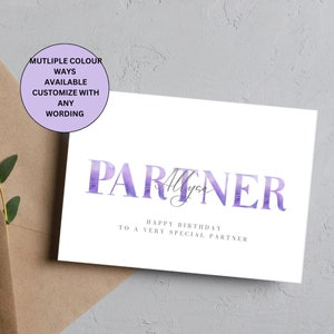personalisierte Partnergeburtstagskarte, Partnergeburtstag, Partnergeburtstag, personalisierte Geburtstagskarte, personalisierte Geburtstagskarte