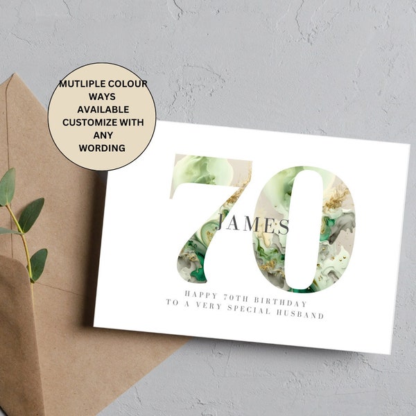 70th Birthday Card for Husband - Etsy UK