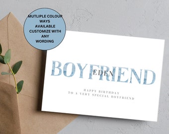 personalised boyfriend birthday card, boyfriend, boyfriend birthday, personalised birthday card, personalised birthday