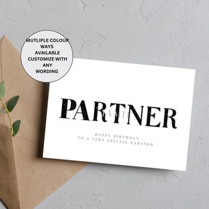 personalisierte Partnergeburtstagskarte, Partnergeburtstag, Partnergeburtstag, personalisierte Geburtstagskarte, personalisierte Geburtstagskarte