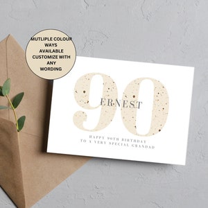 personalisierte 90er geburtstagskarte, neunzig, 90er geburtstag, papa, freund, opa, personalisierte geburtstagskarte, personalisierte geburtstag