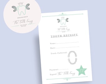 Tooth Fairy Receipts, Pack of Tooth Fairy Receipts, Tooth Fairy Record, Lost tooth Receipts, Tooth Fairy, Make Believe