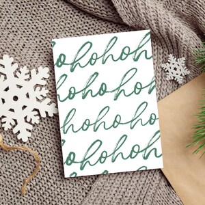 Ho Ho Ho, cartões de Natal repetidos, cartões mínimos, cartões de Natal, cartões de Natal personalizados, cartões de Natal para família, pacotes de cartões
