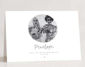 Bridesmaid Photo Proposal Card, Personalised Will You Be My Bridesmaid