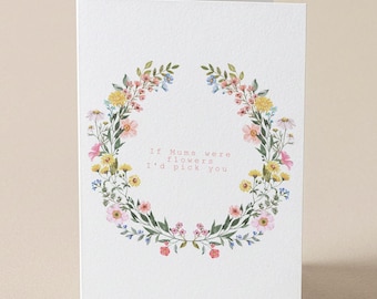 Si las mamás fueran flores, tarjeta del día de la madre, tarjeta personalizada del día de la madre, te amo mami