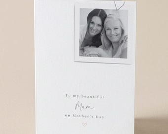Mother’s Day card with photo, Mothering Sunday, personalised card, happy mothers day