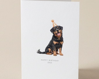 Rottweiler-verjaardagskaart, elke leeftijd, elke relatie