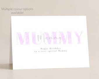 personalised Mummy birthday card, Mummy, Mummy birthday, personalised birthday card