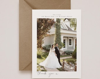 Personalisierte Dankes-Postkarten - Elegante Fotokarten mit Umschlag