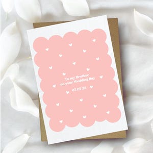 Para mi hermano en el día de tu boda, Hermano, Tarjeta para mi hermano, Tarjetas para el día de la boda, Tarjeta de boda personalizada