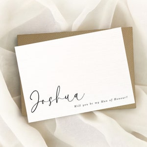 serez-vous mon homme d'honneur, carte d'homme d'honneur personnalisée, carte de proposition en mariage, homme d'honneur, papeterie de mariage, carte de voeux
