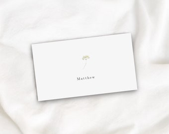 Noms de lieu de mariage floraux - Cartes de lieu de mariage - Cartes de menu - Cadre de table Mariage - Papeterie le jour