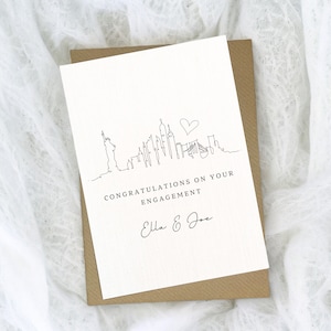 New York engagement card, engagement card, personalised engagement, congratulations engagement, greeting card, wedding