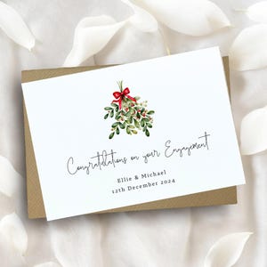 Tarjeta de compromiso navideña, compromiso navideño, compromiso estacional, navidad, boda personalizada, boda