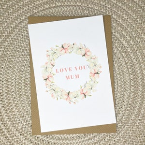 tarjeta del día de las madres, día de las madres florales, pasteles, tarjeta personalizada del día de las madres, te amo mamá, feliz día de las madres, tarjeta de felicitación