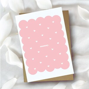 Carte de fête des mères, carte simple maman, carte personnalisée, bonne fête des mères, carte de fête des mères simple, carte florale de fête des mères