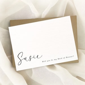 wil jij mijn bruidsmeisje zijn, gepersonaliseerde bruidsmeisjekaart, huwelijksaanzoekkaart, bruidsmeisje, bruiloftsbriefpapier, wenskaart