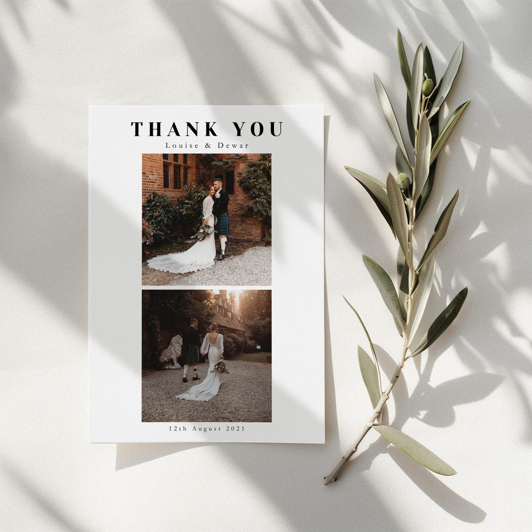 Wedding Thank You Photo Postcards With Envelopes, Thank You Cards ...