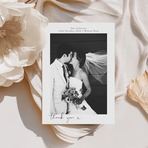 Tarjetas de agradecimiento de boda - Notas de agradecimiento personalizadas - Elegantes tarjetas de agradecimiento de boda - Tarjetas de agradecimiento de novia con sobres