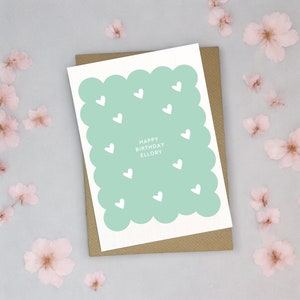 carte d'anniversaire personnalisée coeur amusant, carte d'anniversaire simple, carte d'anniversaire personnalisée, n'importe quelle carte d'anniversaire, tout âge