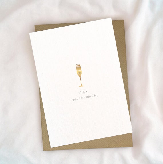 Biglietto Personalizzato Per Il 18esimo Compleanno, Diciotto Anni