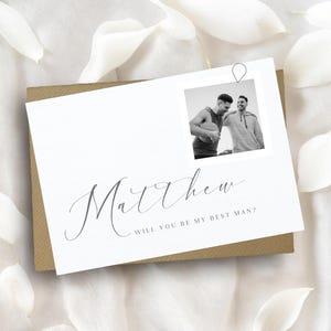 Carte de proposition photo du meilleur homme, personnalisée, seras-tu mon témoin ? Carte photo, carte personnalisée, seras-tu mon témoin ?