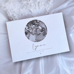 Tarjeta de propuesta de foto de la mejor mujer, personalizada ¿Serás mi mejor mujer?, tarjeta personalizada, ¿serás mi mejor mujer?