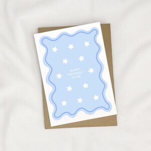 carte d'anniversaire personnalisée amusante avec une étoile, carte d'anniversaire simple, carte d'anniversaire personnalisée, toute formulation de carte d'anniversaire, tout âge