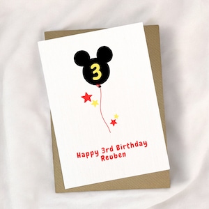 Carte d'anniversaire inspirée des contes de fées, carte personnalisée, carte d'anniversaire personnalisée, carte d'anniversaire pour enfants, carte personnalisée