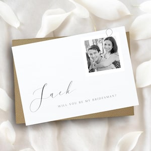 Cartão de proposta com foto para padrinho de casamento, cartão personalizado "Você será meu padrinho de casamento" com foto, cartão de proposta personalizado