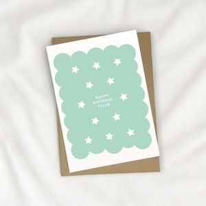 carte d'anniversaire personnalisée amusante avec une étoile, carte d'anniversaire simple, carte d'anniversaire personnalisée, toute formulation de carte d'anniversaire, tout âge