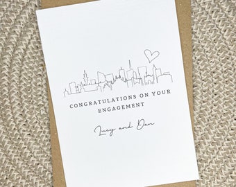 Milan engagement card, engagement card, personalised engagement, congratulations engagement, greeting card, wedding