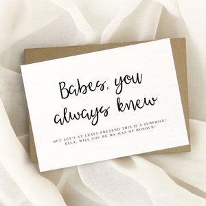 sarai il mio uomo d'onore, biglietto personalizzato per uomo d'onore, biglietto di proposta di matrimonio, uomo d'onore, cancelleria per matrimoni, biglietto di auguri