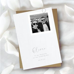 À mon mari le jour de notre mariage, mari, carte à mon mari, cartes de mariage, carte de mariage personnalisée