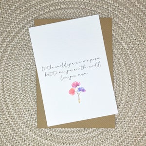 tarjeta de cotización del día de las madres, mejor mamá del mundo, tarjeta personalizada del día de las madres, te amo mamá, feliz día de las madres, tarjeta de felicitación