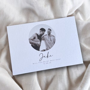 Carte de proposition photo du meilleur homme, personnalisée Will You Be My Best Man, carte personnalisée, seras-tu mon meilleur homme