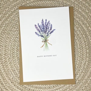 Tarjeta del Día de las Madres de Lavanda, pasteles, tarjeta personalizada del día de las madres, te amo mamá, feliz día de las madres, tarjeta de felicitación