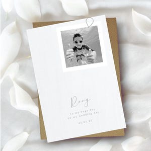 Para meu pajem no dia do meu casamento, cartão de pajem, cartão para meu pajem, cartões para o dia do casamento, cartão de casamento personalizado