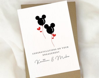 Paris engagement card, engagement card, personalised engagement, congratulations engagement, greeting card