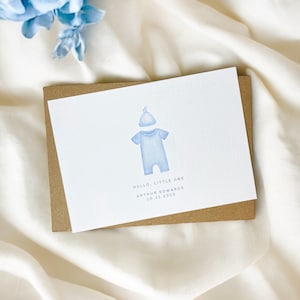 nieuwe babyjongenskaart, gepersonaliseerde babykaart, nieuwe aanwinst, welkom op de wereld, gefeliciteerd nieuwe baby, gepersonaliseerde babykaart