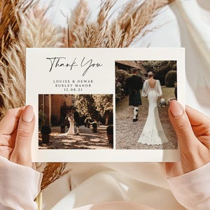 Hochzeit Danke Foto Postkarten - Individuelle Danksagungen - Elegante Hochzeitseinladung - Braut Danksagungskarten mit Umschlägen